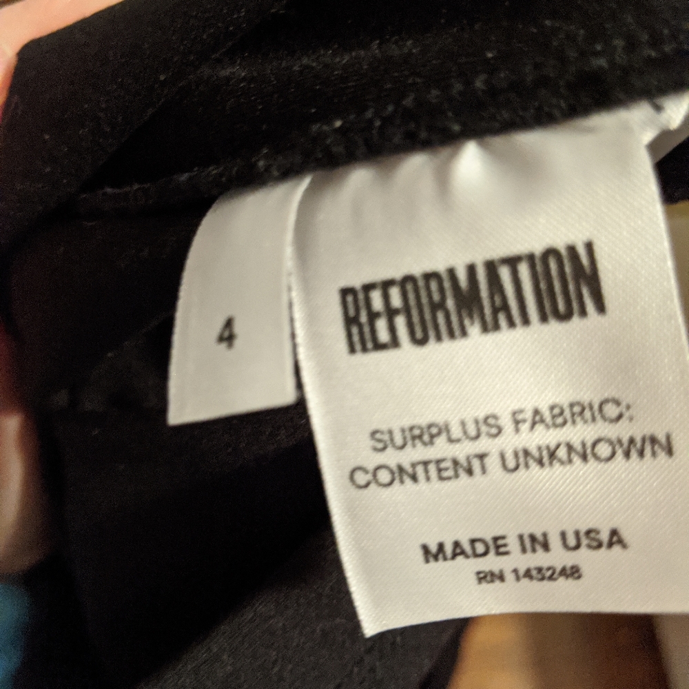 NWOT Reformation Sleek Black Dress, Size 4 - Picture 4 of 5